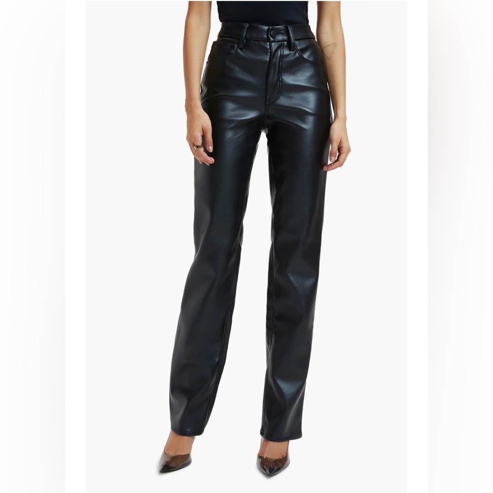 Good American Better Than Leather Faux Leather Good Icon Pants